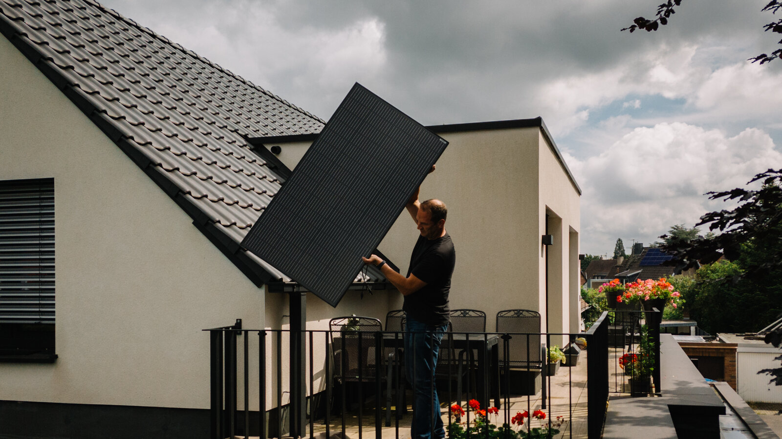 Haus mit Solaranlage